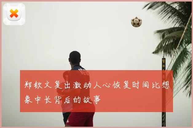 郑钦文复出激动人心恢复时间比想象中长背后的故事